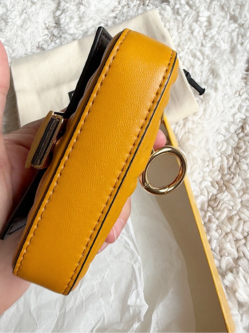 Fendi Zucca FF Baguette Super Nano crossbody bag , charm, earpod purse - Picture 10 of 13